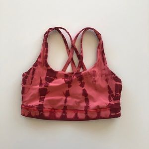 LuluLemon Energy Bra - Shibori Tie Dye - Crimson